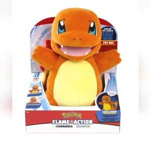 Pokémon Flame Action Charmander 10" Interactive Plush Lights & Sounds *AUTHENTIC